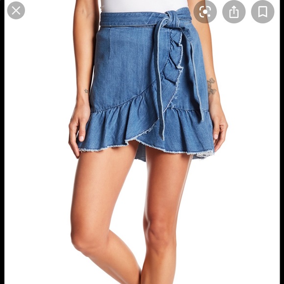 NWT Paige Nivelle ruffle wrap skirt in mantra - Picture 10 of 12